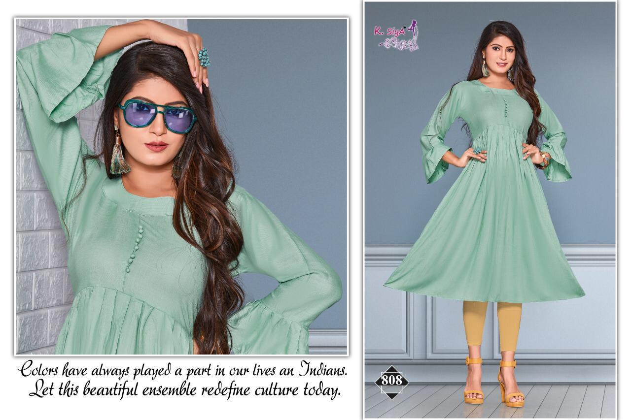 K Siya Mufasa Latest Casual Desingner Kurtis Collection